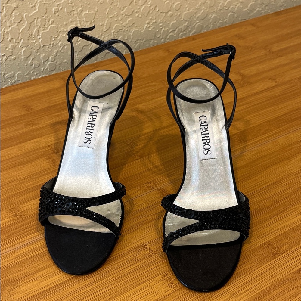 Caparros Black Strappy Heels
